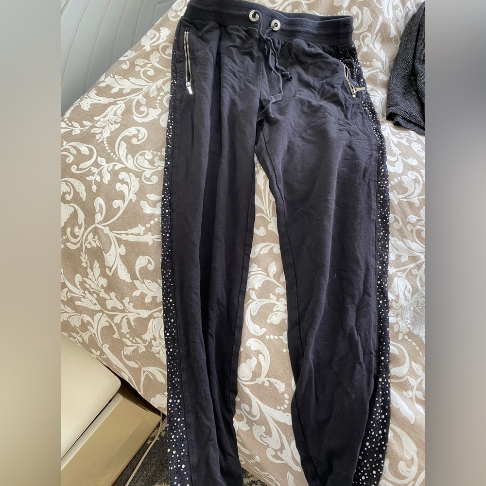 Bebe womens bling sweatpants